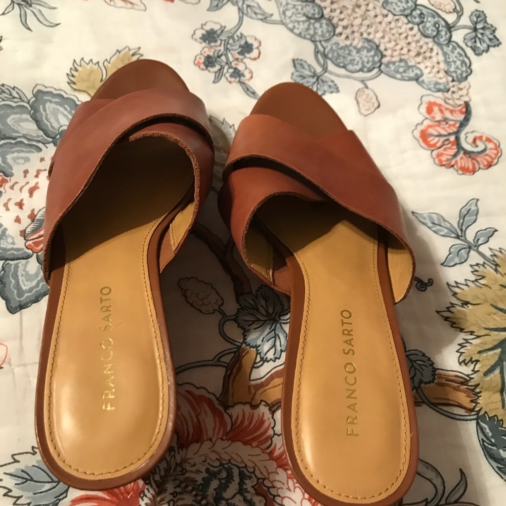 Franco Sarto camel wedges
